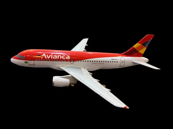 Maquete em resina Airbus A319 34x34cm