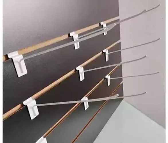 Ganchos 20cm Branco Para Painel canelatado - 100 Unidades