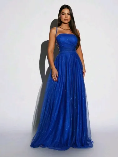 Vestido Azul Brilhante