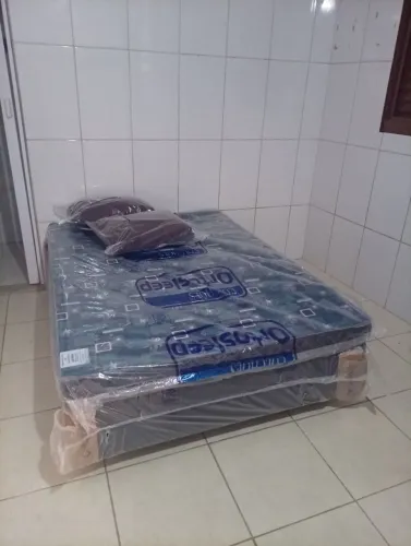 Cama casal box e colchão 