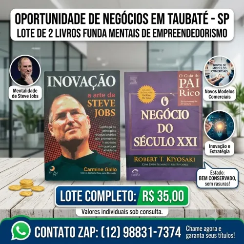 Lote 2 Livros Negócios / Empreendedorismo (Steve Jobs + Robert Kiyosaki)