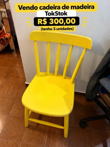 Cadeira madeira TokStok