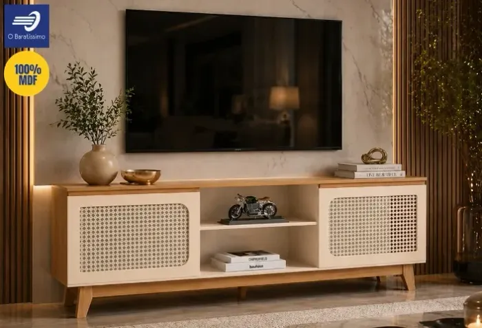 Rack 100% MDF para TV até 60? com 02 portas