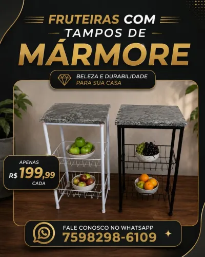 Fruteiras com tampos de mármore - Oferta 