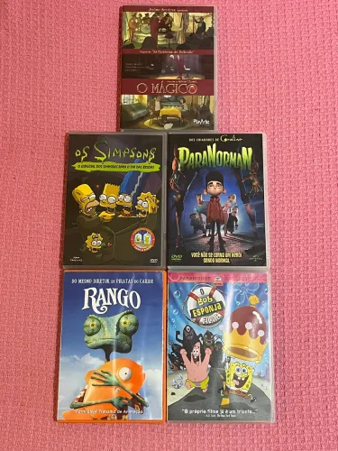 Dvd bob esponja, paranorman, rango, simpsons