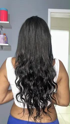 Cabelo humano 65 cm