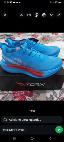 Tênis de corrida masculino torx ultra max azul com placa de TPU