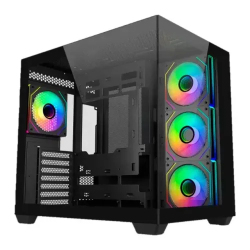 Gabinete Gamer Cooler Master Elite 681, ARGB, 4 Fans, Preto
