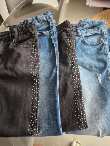 Lote calças jeans menina 9 a 12 anos