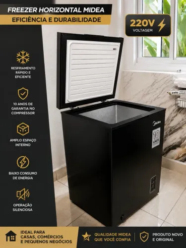 Freezer Horizontal Midea -Preto