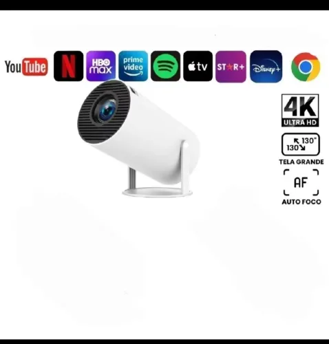 Projetor Smart HY300 Magcubic Android Wi-Fi Bluetooth Até 150" HDMI Celular PS5 Xbox