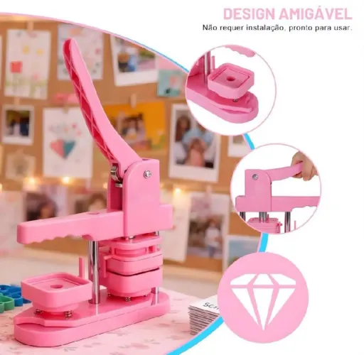 máquina de fazer botões e crachás personalizado