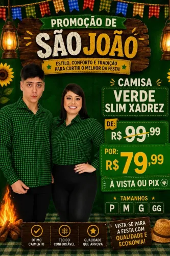 Camisa Xadrez Manga Longa