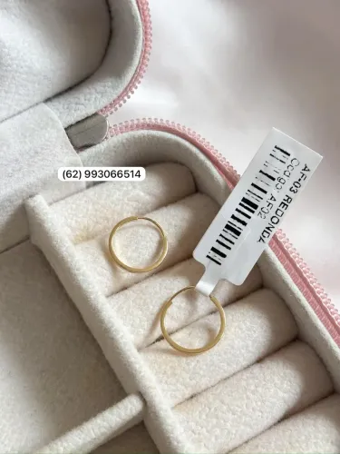 Brinco de ouro argola 18 k