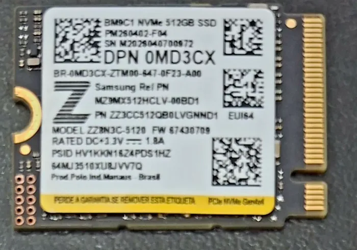 SSD M.2 NVMe 2230 SAMSUNG 512GB
