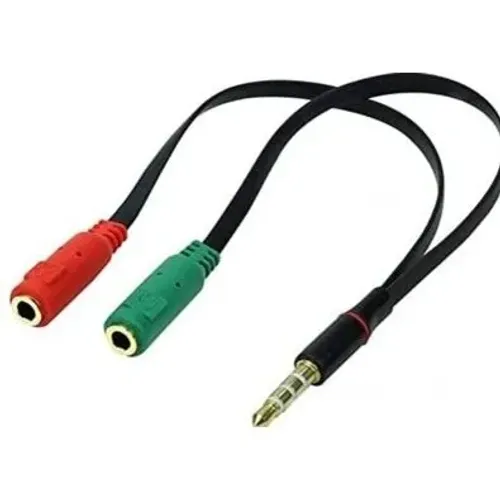 Cabo Adaptador P3 Macho X 2 P2 Fêmea microfone e fone