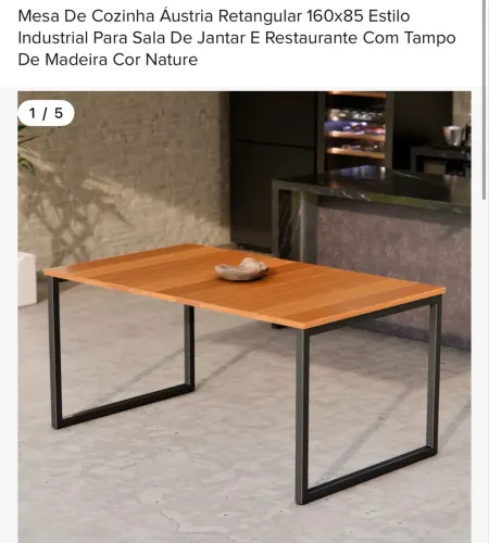Mesa madeira estilo industrial