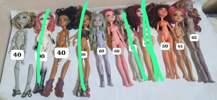 bonecas MH divisão de lote sucatas pagamento pra hoje