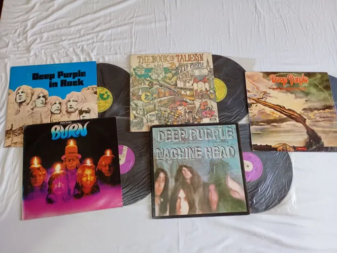 09 Discos Vinil do Deep Purple. Originais. Todos década de 70. Único dono.