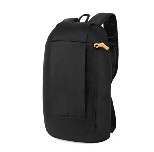 Mochila Esportiva Feshon Pequena Poliéster Preta Academia