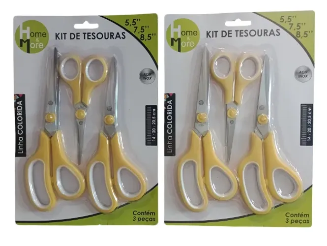Kit 6 tesouras de costura