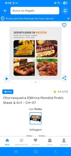Churrasqueira elétrica 