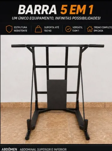 Barra para musculação 5 em 1