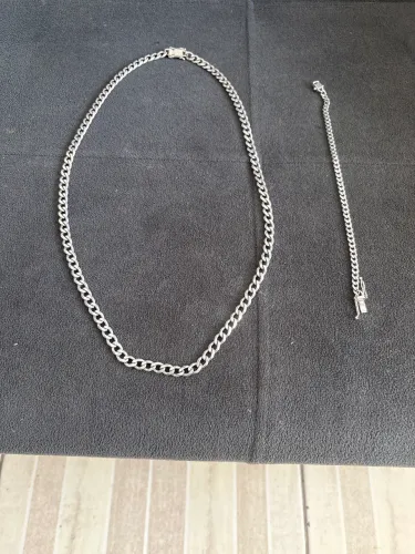 CONJUNTO PRATA 950 - CORRENTE E PULSEIRA