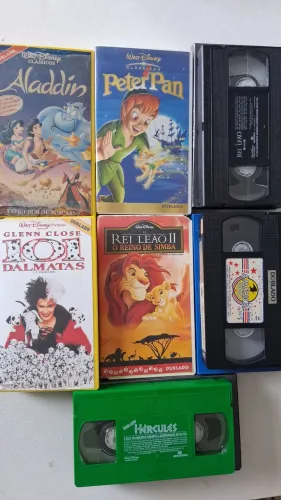 8 fitas vhs Disney usadas