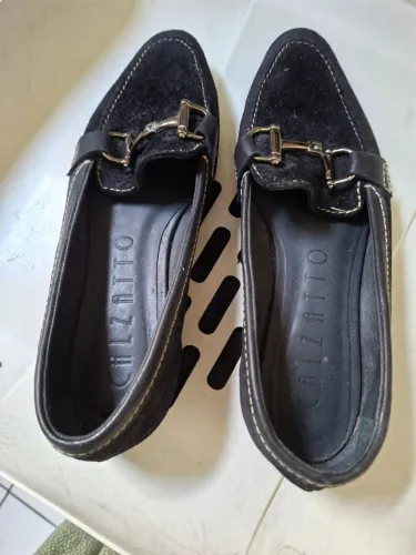 Sapatos de marca calzatto azul anil arezzo