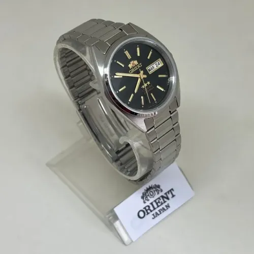 relógio orient 3 estrelas automático fab00007b9 masculino fundo preto original seminovo