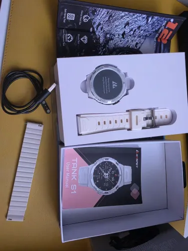 SmartWatch Branco | Kospet Tank S1+ Pulseira Extra