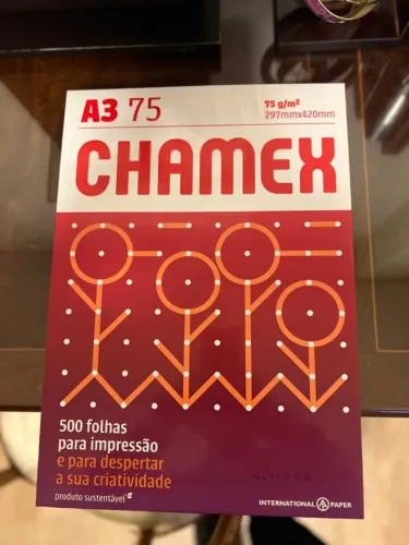 Papel sulfite Chamex A3 75 - 500 folhas (pacote fechado)