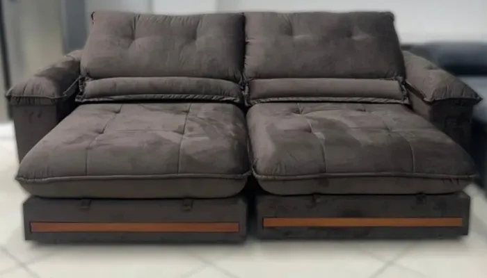 Sofá Retrátil/Reclinável 2.30 LUXO C/Assento Pillow 28Cm. Produto Novo Direto da Fábrica.