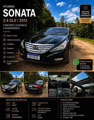 Hyundai Sonata 2.4 16V 182cv 4P Aut. 2012
