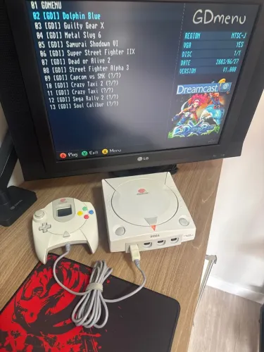 Console Sega Dreamcast + GDEMU + VMU 