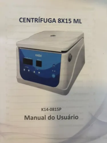 centrífuga de bancada Kasvi, modelo K14-0815P, para 8 tubos de 15 mL.