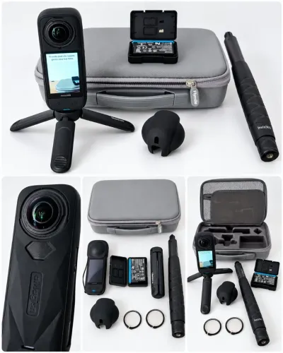 Insta360 X5 360° - Seminova + Kit Completo de Acessórios.
