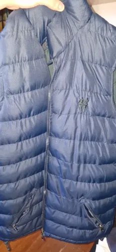Colete Sem Manga Polo Dupla Face Azul e Verde