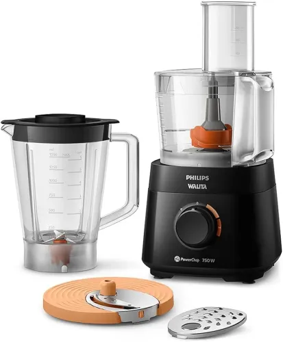 Philips Walita Preto Multiprocessador PowerChop 750, 2 velocidades, 4 acessórios