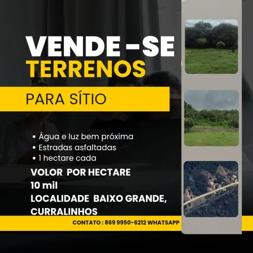 Vendo terrenos para sítio