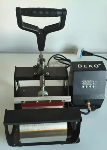 Prensa Sublimação Manual Deko Térmica Cilíndrica Preta