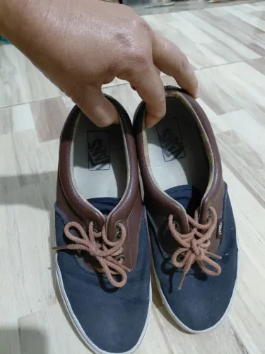 tênis vans azul + marrom - tam. 40