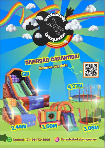 Aluguel de brinquedos.