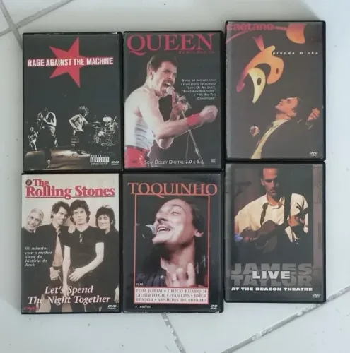 6 DVDs de Música / Shows - Originais