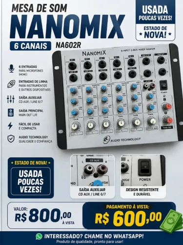 Mesa de som Nanomix