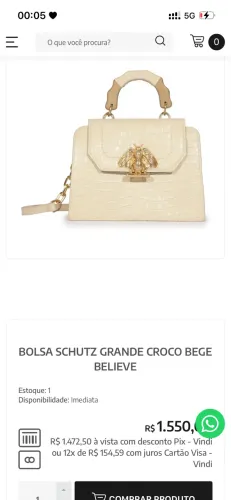 Bolsa Schutz de couro