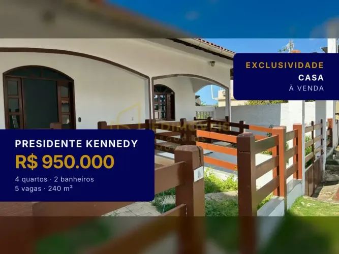 Casa incrível em Presidente Kennedy: espaço e conforto para sua família!