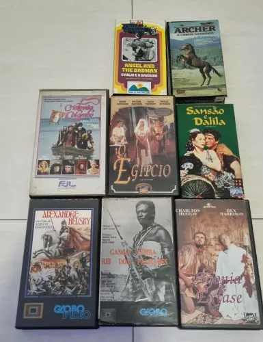 VHS Lote com 8  títulos raros 