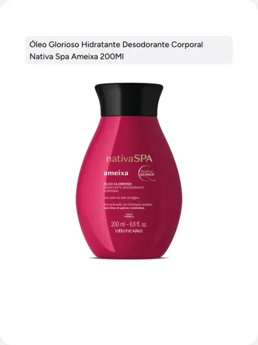Nativa SPA Ameixa - Óleo Glorioso 200ml